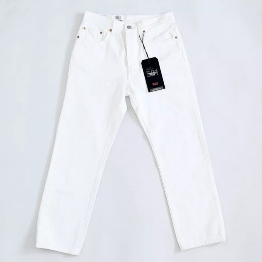 LEVI'S 501 ORIGINAL CROPPED JEANS Light Wash Womens size 31/26